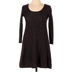 American Eagle Outfitters | Dresses | American Eagle Outfitters Black Laceup Vneck Long Sleeve Swing Dress